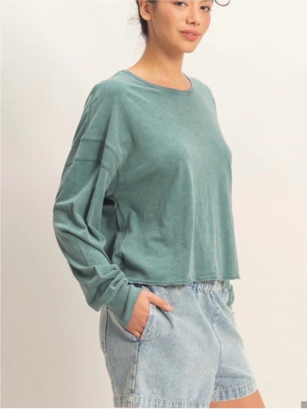 Sundry Open-Back Crossover Pullover Top - Picture 2 of 16